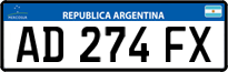License plate of Argentina, Cars (Mercosur, AB 123 CD)
