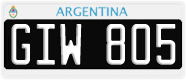 License plate of Argentina, Cars (1995, ABC 123)