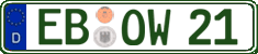 German license plate, Regular plates