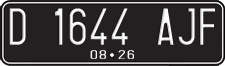 License plate of Indonesia, Regular plates