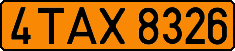 License plate Belarus, Taxi