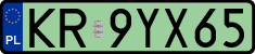 License plates of Poland, Electric vehicles