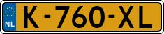 License plate of the Netherlands, Cars