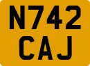 License plate of the United Kingdom, 1983 year system