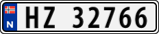 License plate of Norway, Cars