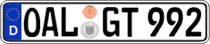 German license plate, Regular plates