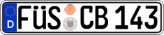 German license plate, Regular plates