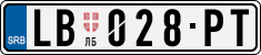 License plate of Serbia, Cars