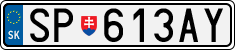 License plate of Slovakia, Cars