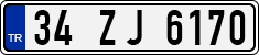 License plate of Turkey, Regular plates