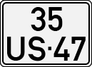 License plate of Portugal, Regular plates