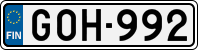 License plate of Finland, Cars
