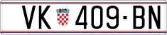 License plate of Croatia, Regular plates
