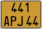 French license plate, FNI