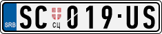 License plate of Serbia, Cars