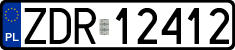 License plates of Poland, Regular car plates