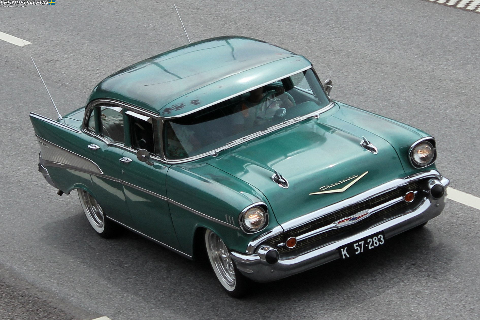 K 57.283, Chevrolet Bel Air 2nd gen 1957 4-door Hardtop (2413; A-body), 2nd facelift, 1956–1957