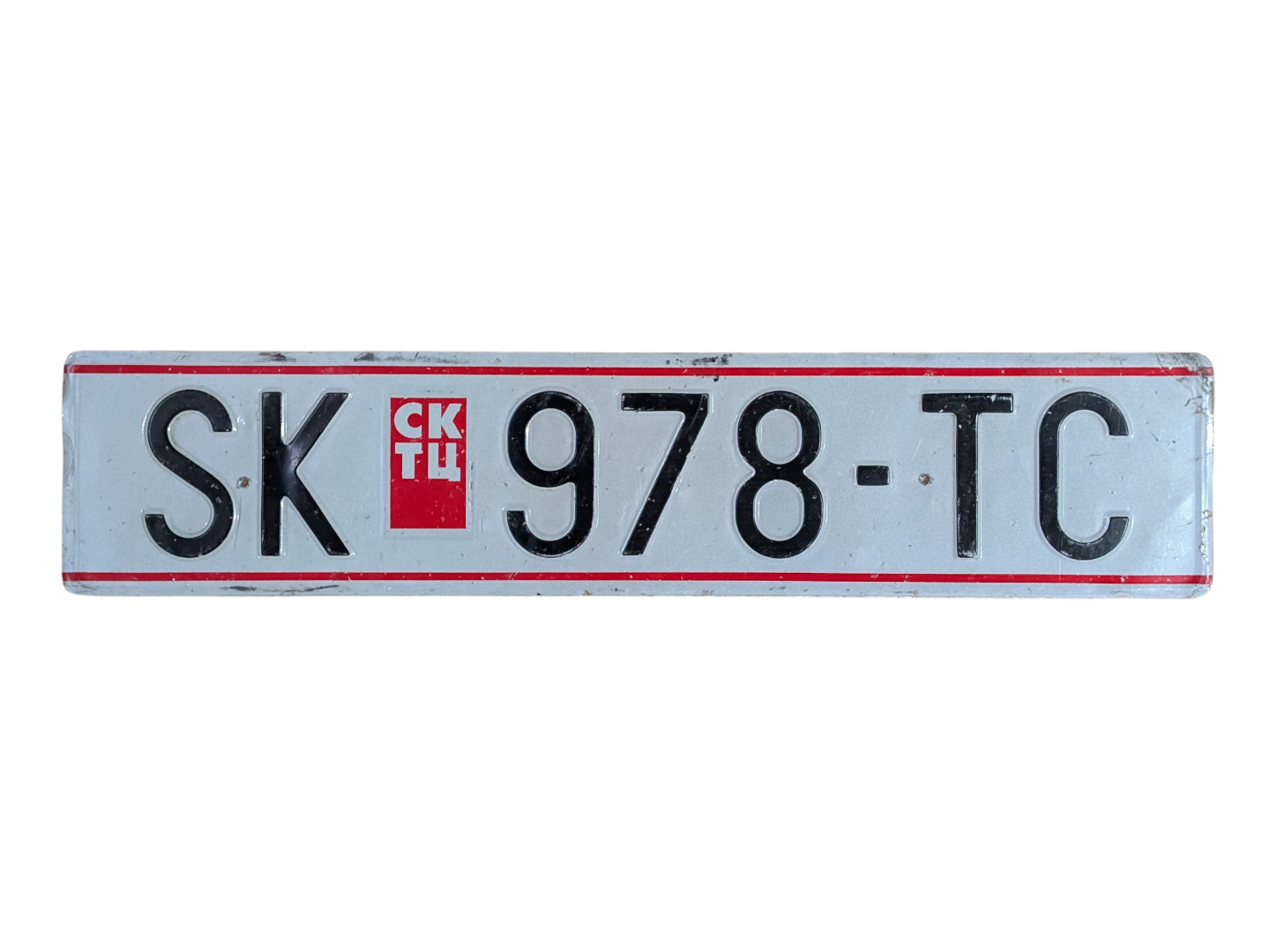 SK 978-TC, License plate without vehicle 