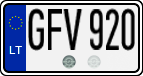 License plate of Lithuania, Cars