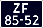 License plate of the Netherlands, Imported oldtimers (motorcycles)