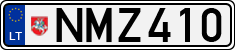 License plate of Lithuania, Cars