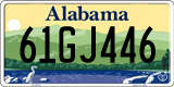 Alabama, 0AB1234 / 00AB123 / 00A1B23