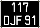 French license plate, FNI
