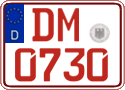 German license plate, Red license plates