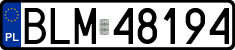 License plates of Poland, Regular car plates