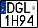License plates of Poland, Special vehicles and motorcycles