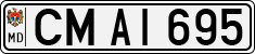 License plate of Moldova, Cars (1992)