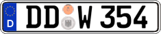 German license plate, Regular plates