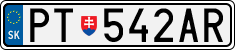 License plate of Slovakia, Cars