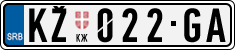 License plate of Serbia, Cars