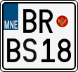 License plate of Montenegro, Motorcycles
