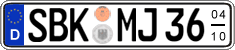 German license plate, Seasonal plates