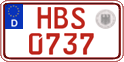 German license plate, Red license plates