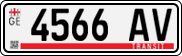 License plate of Georgia, Export transit plates