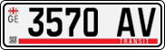 License plate of Georgia, Export transit plates