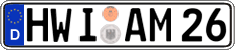 German license plate, Regular plates