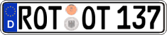 German license plate, Regular plates