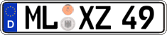 German license plate, Regular plates