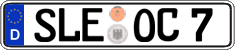 German license plate, Regular plates