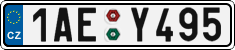 License plate of the Czech Republic, Cars (2001)