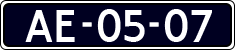 License plate of the Netherlands, Imported oldtimers (cars)