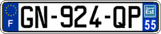 French license plate, SIV (ordinary)
