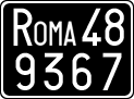 License plate of Italy, Cars (1927 year series)