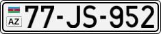 License plate of Azerbaijan, Cars
