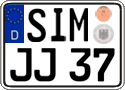 German license plate, Regular plates