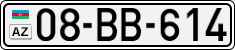 License plate of Azerbaijan, Cars